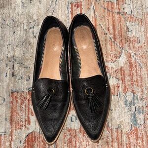 Sperry Black Leather Tassel Loafers